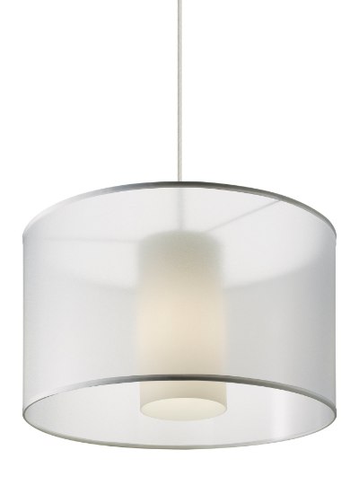 Picture of 9.5w Dillon 27k Satin Nickel E26 Medium Base A19 90cri TT-Dillon Pendant WH SN -LED927