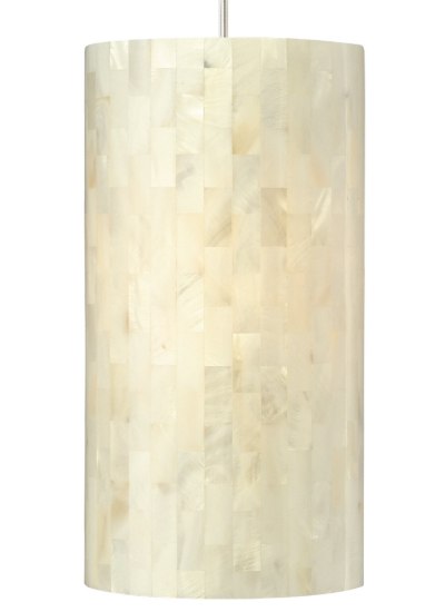 Foto para 60w Playa Satin Nickel E26 Medium Base A19 TT-Playa 2KD Pendant WH SN