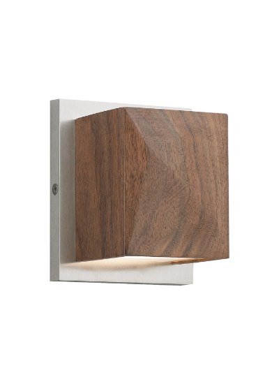 Foto para 12w 255lm Cafe 30k Walnut/Satin Nickel 90cri Cafe Wall WW/SN-LED930