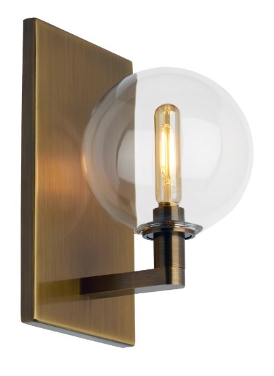 Foto para 2w Gambit 22k Aged Brass E12 T6 90cri Gambit Single Wall S CL AB-LED922