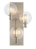 Picture of 2w Gambit 22k Metal & Glass Shade Satin Nickel E12 T6 90cri Gambit Triple Wall T CL SN-LED922