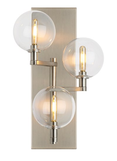 Foto para 2w Gambit 27k Metal & Glass Shade Satin Nickel E12 T6 90cri Gambit Triple Wall T CL SN-LED927