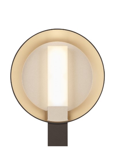 Picture of 6w Refuge 27k Metal & Acrylic Shade Charcoal/Satin Haze 90cri Refuge Round Wall SM HS -LED927