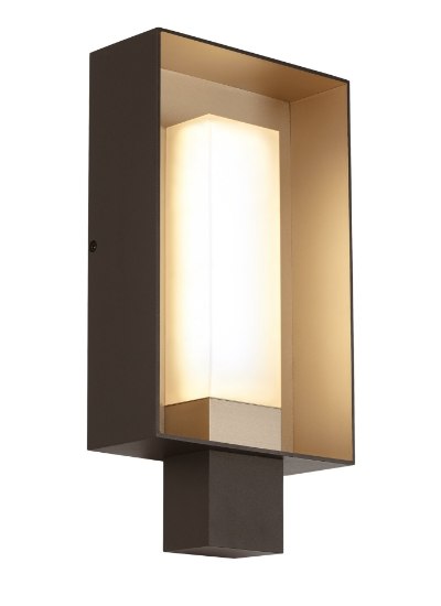 Picture of 6w Refuge 27k Metal & Acrylic Shade Bronze/Gold Haze 90cri Refuge Square Wall LG ZG -LED927