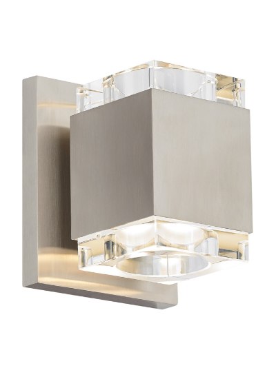 Picture of 9w Voto 30k Satin Nickel 80cri Voto Wall Square CL, sn, -LED830