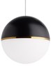 Picture of 12w Akova 27k Acrylic & Metal Shade Satin Nickel 90cri FJ-Akova Pendant BK/AB sn-LED927