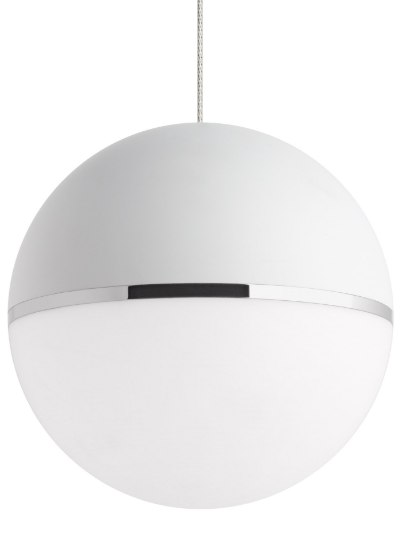 Picture of 12w Akova 27k Acrylic & Metal Shade Satin Nickel 90cri FJ-Akova Pendant WH/CH sn-LED927