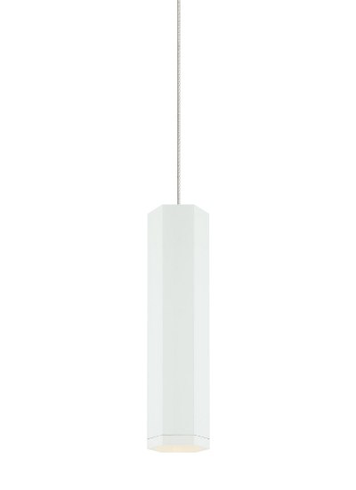 Picture of 50w Blok Matte White/Satin Nickel FJ-Blok Pendant S WH/SN