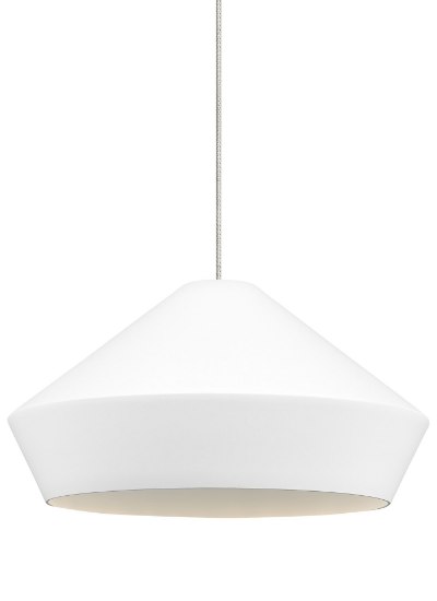 Foto para 8w 500lm Brummel 30k Satin Nickel 80cri FJ-Brummel Pendant WHsn-LEDS830