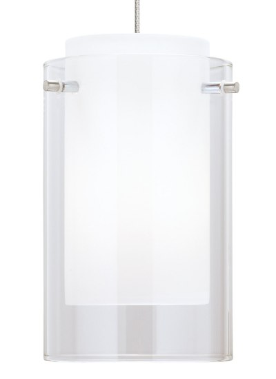 Picture of 8w Mini 30k Satin Nickel 80cri FJ-Mini Echo Pend clear, sn LED