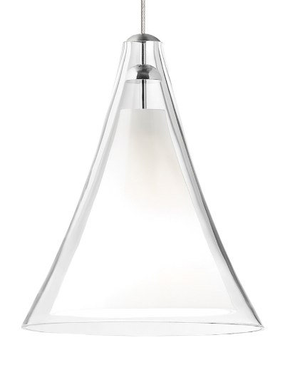 Picture of 8w 500lm Mini 30k Satin Nickel 80cri FJ-Mini Melrose II Pendant CLsn-LEDS830