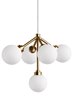 Picture of 2.5w Mara 27k Frosted Glass Globe Aged Brass 90cri FJ-Mara Pendant WH AB -LED927