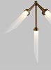 Foto para 2.5w Spur 27k Frosted Glass Flute Aged Brass 90cri FJ-Spur Pendant FR AB -LED927