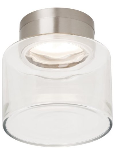 Picture of 15w Casen 30k Satin Nickel 80cri Casen Drum Flush Mount Ceiling SM, sn, -LED830-277