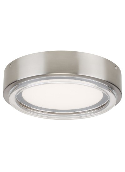 Foto para 60w Escher 27k Acrylic Diffuser Satin Nickel 90cri Escher Flush Mount Ceiling sn-LED927