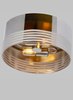 Picture of 3.5w Matan 27k Metallic Glass Shade Satin Nickel E26 Medium Base T14 90cri Matan Flush Mount Ceiling MCH SN -LED927