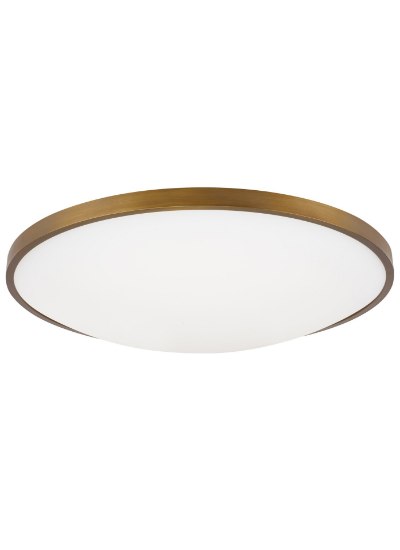 Picture of 33w Vance 30k Frosted Glass Diffuser Aged Brass 90cri Vance 18 Flush Mount 18IN AB -LED930