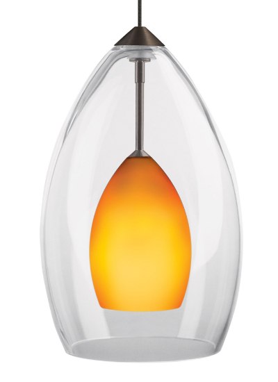 Picture of 35w Inner Satin Nickel MP-Inner Fire Pend amber, sn