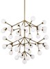 Picture of 116w Mara 27k Aged Brass 90cri Mara Grande Chandelier WH AB-LED927