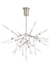 Foto para 2.6w 2285lm Spur 27k Frosted Glass Flute Satin Nickel 90cri Spur Chandelier FR SN -LED927