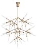 Picture of 2.6w Spur 27k Frosted Glass Flute Aged Brass 90cri Spur Grande Chandelier FR AB -LED927