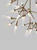 Picture of 2.6w Spur 27k Frosted Glass Flute Aged Brass 90cri Spur Grande Chandelier FR AB -LED927