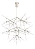 Picture of 2.6w Spur 27k Frosted Glass Flute Satin Nickel 90cri Spur Grande Chandelier FR SN -LED927