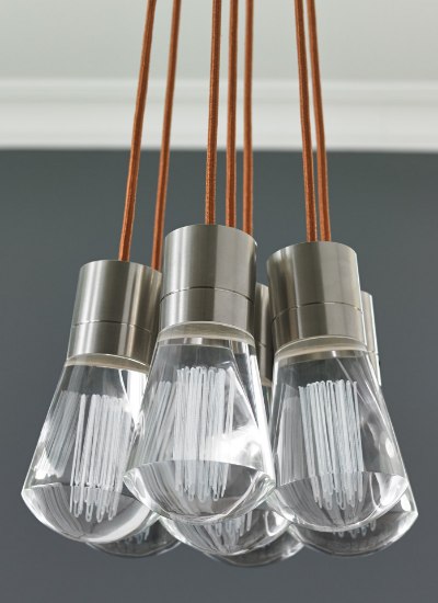 Picture of 9w Alva 30k Satin Nickel 90cri TD-Alva Pendant 11 BK/WH SN -LED930