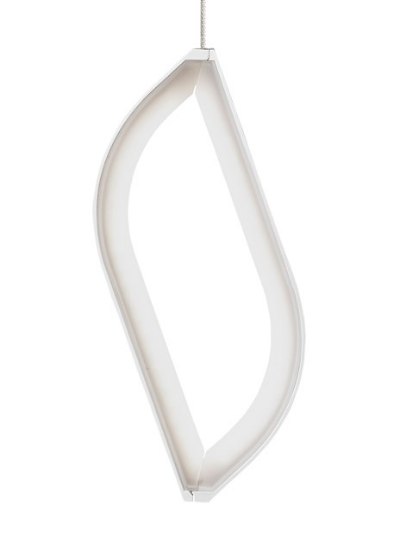 Foto para 6w Folium Satin Nickel MO-Folium Pendant WH, sn, -LED