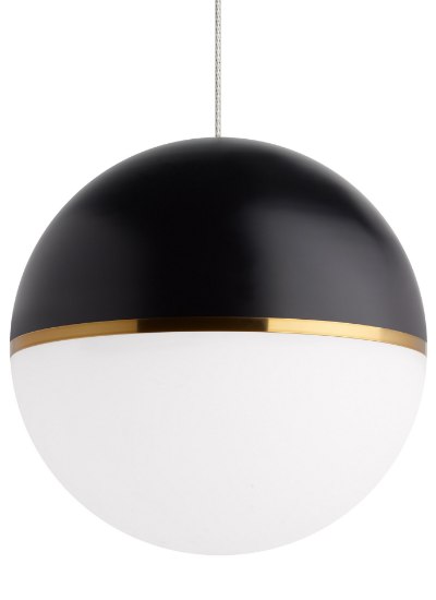 Foto para 12w Akova 27k Acrylic & Metal Shade Aged Brass 90cri MO-Akova Pendant BK/AB ab-LED927