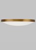 Foto para 45w Vance 27k Frosted Glass Diffuser Aged Brass 90cri Vance 24 Flush Mount 24IN AB -LED927