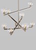 Picture of 2w Gambit 22k Transparent Glass Globe Aged Brass E12 T6 90cri Gambit Chandelier CL AB -LED922