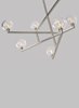 Picture of 2w Gambit 22k Transparent Glass Globe Satin Nickel E12 T6 90cri Gambit Chandelier CL SN -LED922