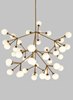 Foto para 116w Mara 27k Aged Brass 90cri Mara Grande Chandelier WH AB-LED927