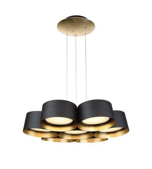 Picture of 59w 1395lm Marimba 24" LED Gold Leaf/Dark Bronze Chandelier