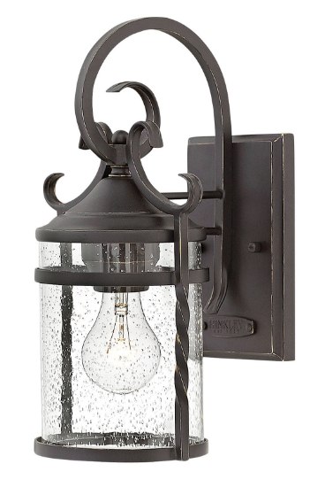 Foto para 60w Outdoor Casa MED Clear Seedy Olde Black Small Wall Mount