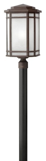 Picture of 15w Outdoor Cherry Creek LED White Linen Oil Rubbed Bronze Post Top/ Pier Mount