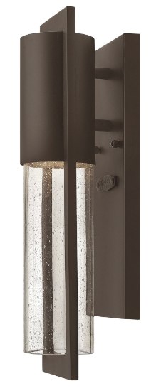 Foto para 6.5w Outdoor Shelter GU-10 LED Clear Seedy Buckeye Bronze Mini Wall Mount