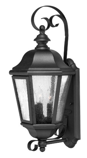 Foto para 5w Outdoor Edgewater CAND. LED Clear Seedy Black Medium Wall Mount