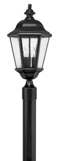 Picture of 5w Outdoor Edgewater CAND. LED Clear Seedy Black Post Top/ Pier Mount