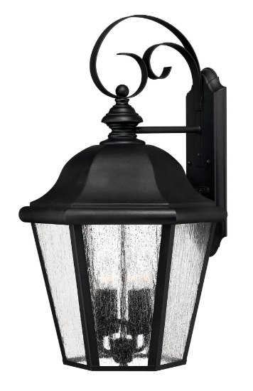 Picture of 5w Outdoor Edgewater CAND. LED Clear Seedy Black Large Wall Mount