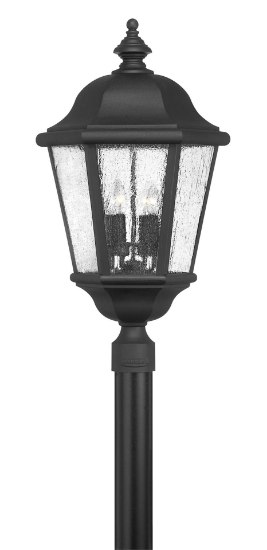 Foto para 5w Outdoor Edgewater CAND. LED Clear Seedy Black Extra Large Post Mount