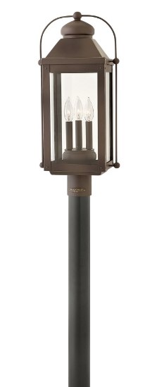 Foto para 5w Outdoor Anchorage CAND. LED Clear Light Oiled Bronze Post Top/ Pier Mount