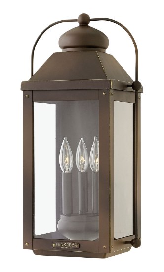 Picture of 5w Outdoor Anchorage CAND. LED Clear Light Oiled Bronze Large Wall Mount