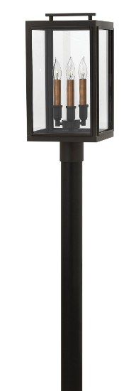 Foto para 5w Outdoor Sutcliffe CAND. LED Clear Oil Rubbed Bronze Post Top/ Pier Mount