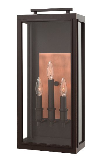 Picture of 5w Outdoor Sutcliffe CAND. LED Clear Oil Rubbed Bronze Large Wall Mount