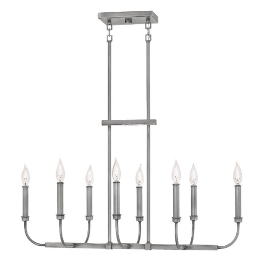 Foto para 60w Chandelier Alister CAND Antique Nickel Linear