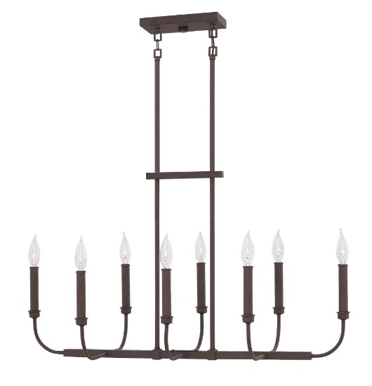 Foto para 60w Chandelier Alister CAND Buckeye Bronze Linear