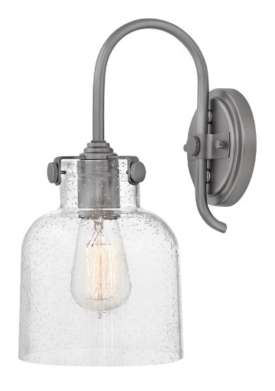 Foto para 100w Sconce Congress MED Clear Seedy Antique Nickel