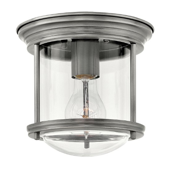 Picture of 100w Foyer Hadley MED Clear Antique Nickel Flush Mount